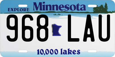 MN license plate 968LAU