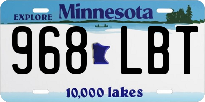 MN license plate 968LBT