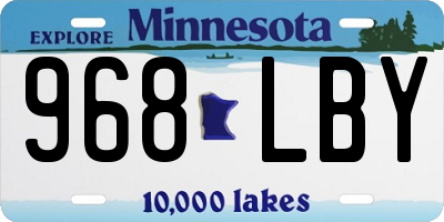 MN license plate 968LBY