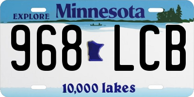 MN license plate 968LCB