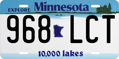 MN license plate 968LCT