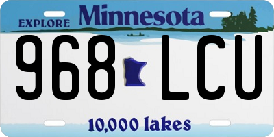 MN license plate 968LCU