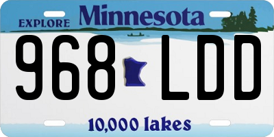 MN license plate 968LDD