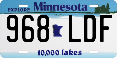 MN license plate 968LDF