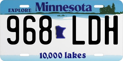 MN license plate 968LDH
