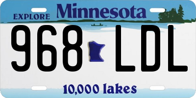 MN license plate 968LDL