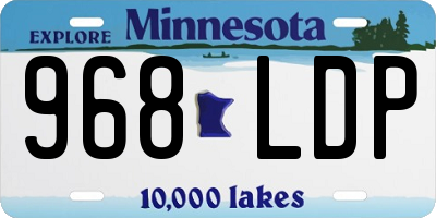 MN license plate 968LDP