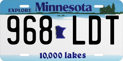 MN license plate 968LDT
