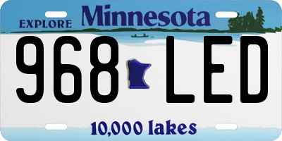 MN license plate 968LED