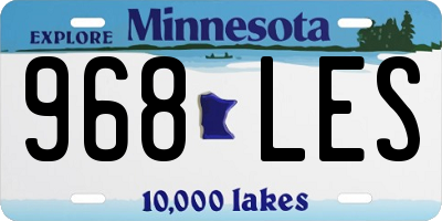 MN license plate 968LES