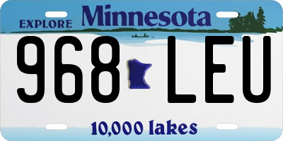 MN license plate 968LEU