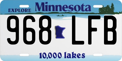 MN license plate 968LFB