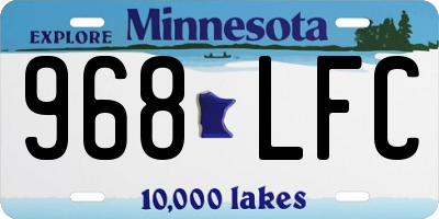 MN license plate 968LFC