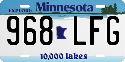 MN license plate 968LFG