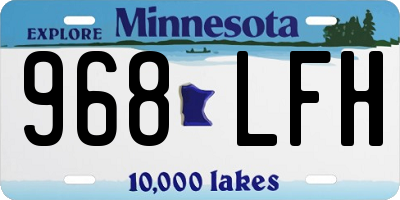 MN license plate 968LFH