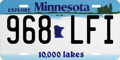 MN license plate 968LFI