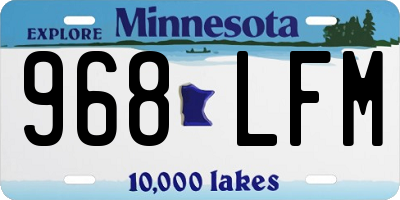 MN license plate 968LFM