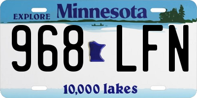 MN license plate 968LFN