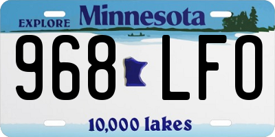 MN license plate 968LFO