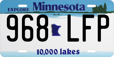 MN license plate 968LFP