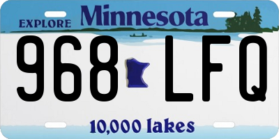 MN license plate 968LFQ