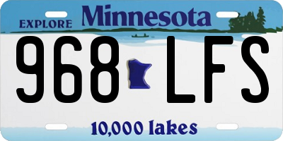 MN license plate 968LFS