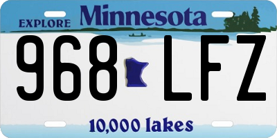 MN license plate 968LFZ