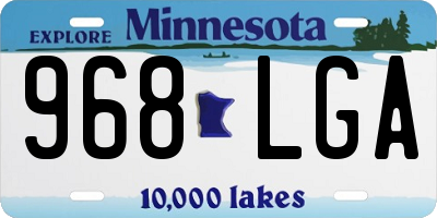 MN license plate 968LGA