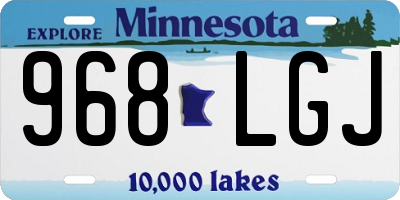 MN license plate 968LGJ
