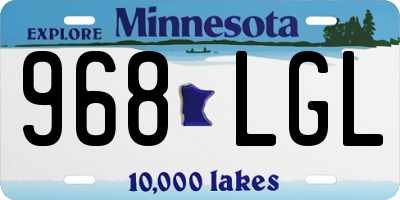 MN license plate 968LGL
