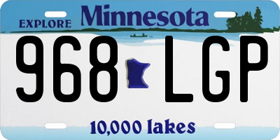 MN license plate 968LGP