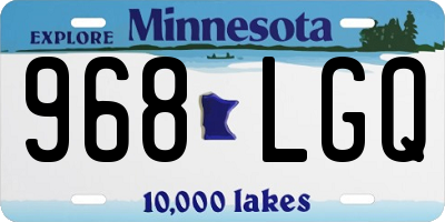 MN license plate 968LGQ