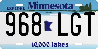 MN license plate 968LGT