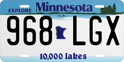MN license plate 968LGX