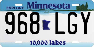 MN license plate 968LGY