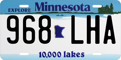 MN license plate 968LHA