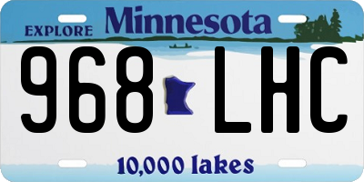 MN license plate 968LHC