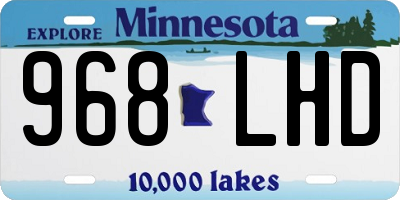 MN license plate 968LHD