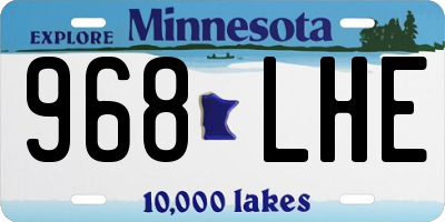 MN license plate 968LHE