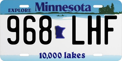 MN license plate 968LHF