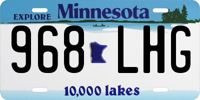 MN license plate 968LHG