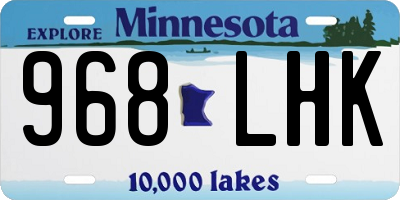 MN license plate 968LHK