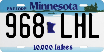 MN license plate 968LHL