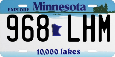 MN license plate 968LHM