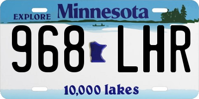 MN license plate 968LHR