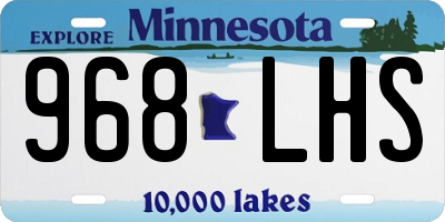 MN license plate 968LHS