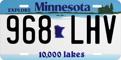 MN license plate 968LHV