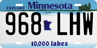MN license plate 968LHW