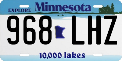 MN license plate 968LHZ