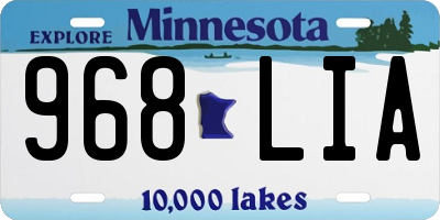 MN license plate 968LIA